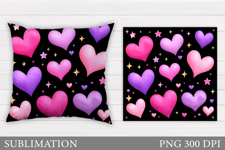 Valentines Hearts Pillow. Valentines Pillow Sublimation