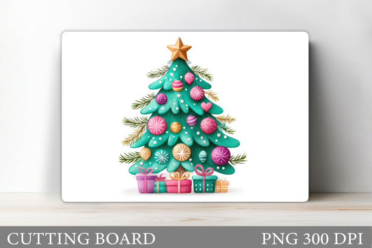 Christmas Cutting Board Design. Christmas Tree Cutting Board example image 1