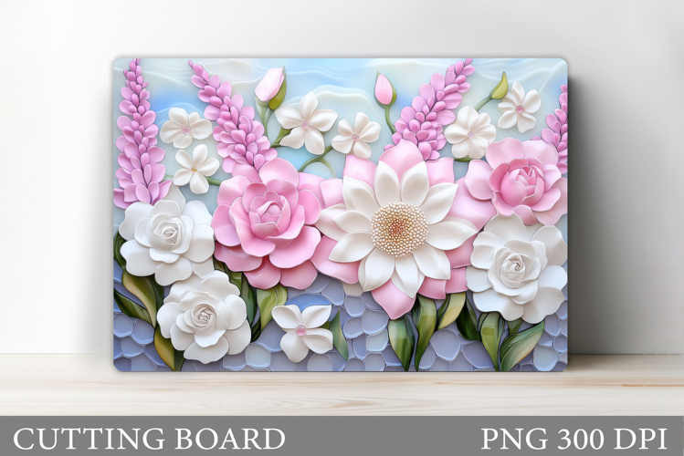 Flowers Cutting Board. Floral Cutting Board Sublimation