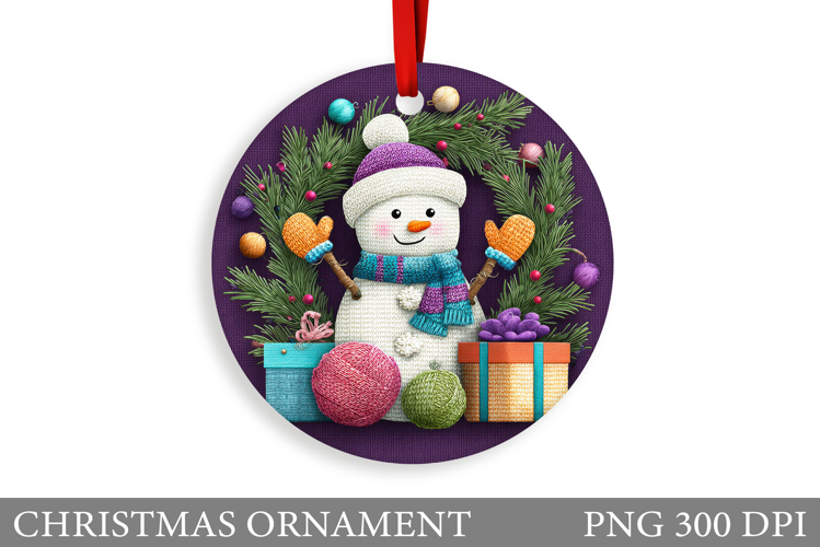 Snowman Christmas Ornament. Snowman Ornament Design
