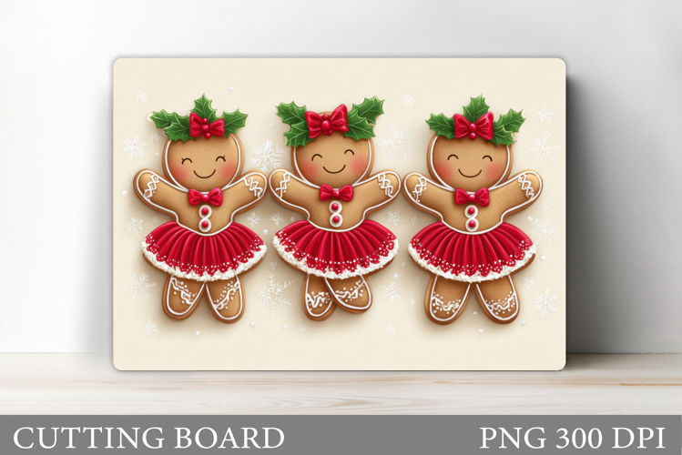Gingerbread Cutting Board. Christmas Cutting Board Design