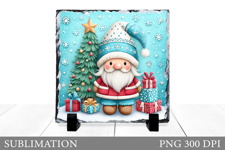 Christmas Gnome Sublimation. Christmas Gnome Slate Design