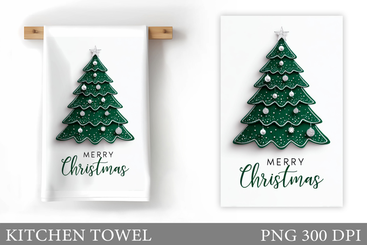 Christmas Tree Kitchen Towel. Christmas Kitchen Towel Design