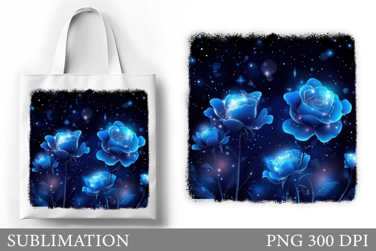 Roses Tote Bag Design. Flowers Roses Sublimation