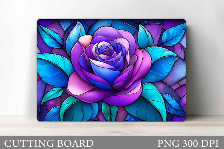 Rose Cutting Board Sublimation. Floral Cutting Board Design