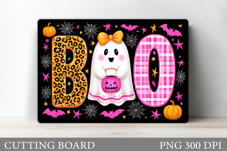 Boo Cutting Board Design. Halloween Cutting Board