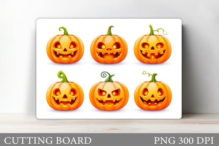 Halloween Pumpkins Cutting Board. Halloween Cutting Board