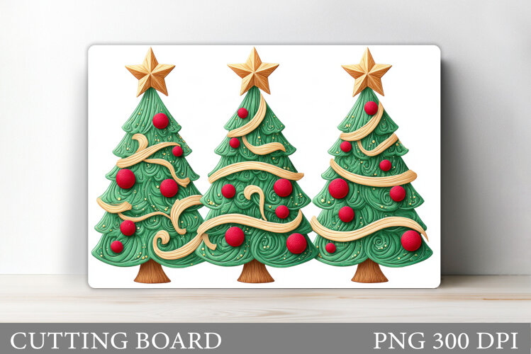 Christmas Tree Cutting Board. Kitchen Cutting Board Design example image 1