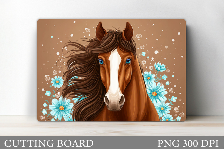 Horse Cutting Board Design. Horse Sublimation