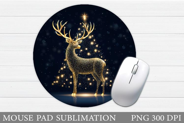 Reindeer Mouse Pad Sublimation. Christmas Mouse Pad Design
