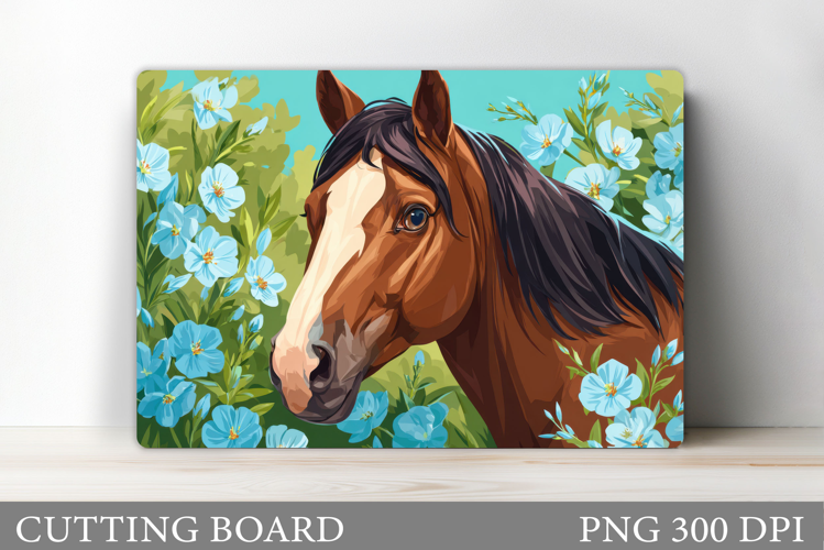 Horse Cutting Board Design. Horse Sublimation