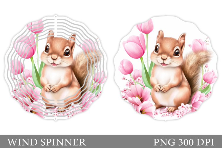 Cute Squirrel Wind Spinner. Cute Squirrel Sublimation