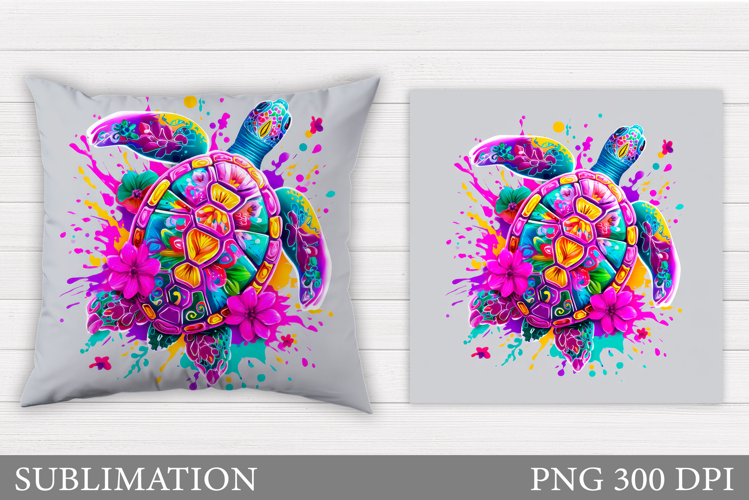 Sea Turtle Pillow Design. Sea Turtle Sublimation