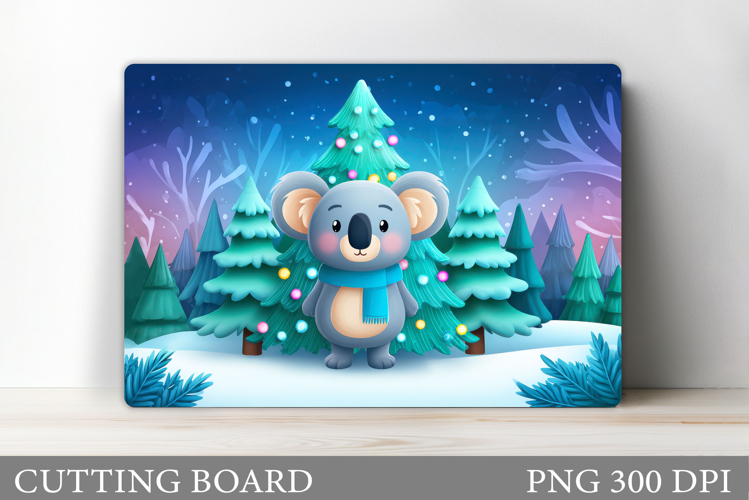 Christmas Koala Cutting Board. Christmas Cutting Board