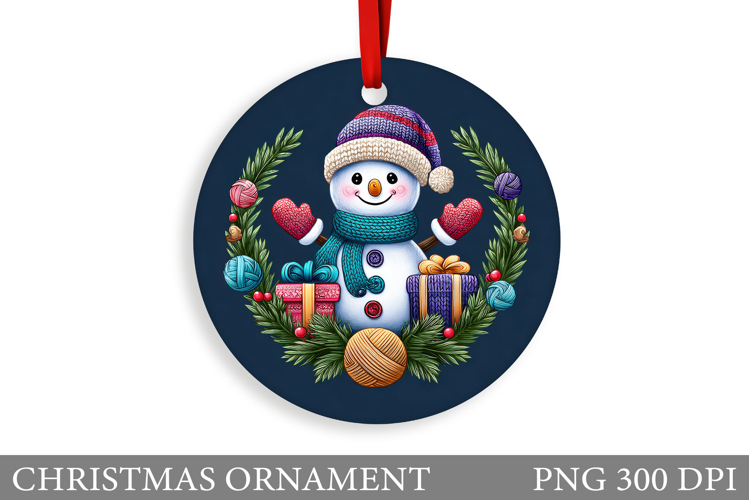 Snowman Christmas Ornament. Snowman Ornament Design