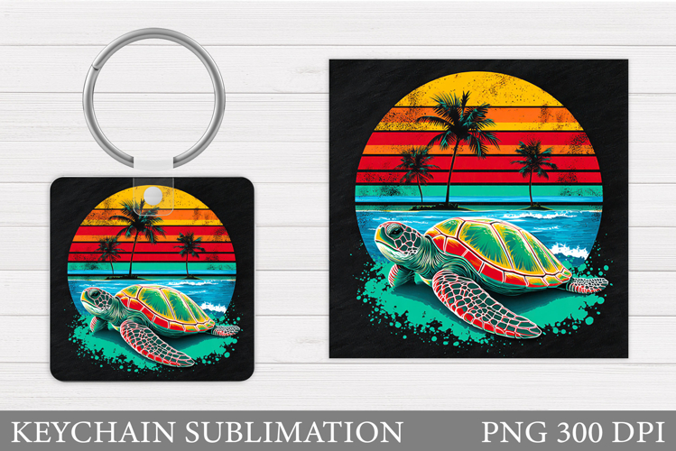 Sea Turtle Keychain Design. Sea Turtle Sublimation