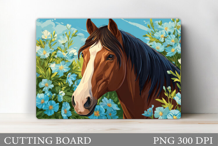 Horse Cutting Board Design. Horse Sublimation example image 1