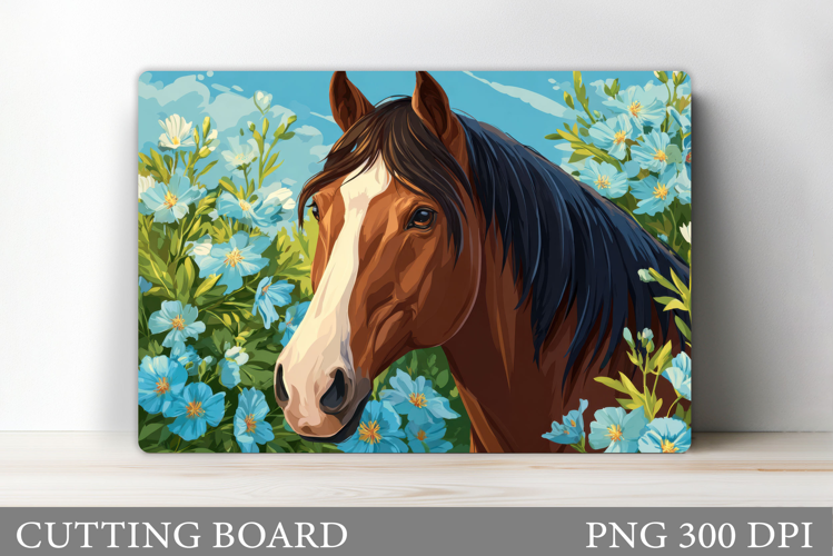 Horse Cutting Board Design. Horse Sublimation