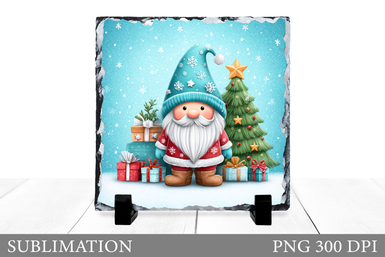 Christmas Gnome Sublimation. Christmas Gnome Slate Design