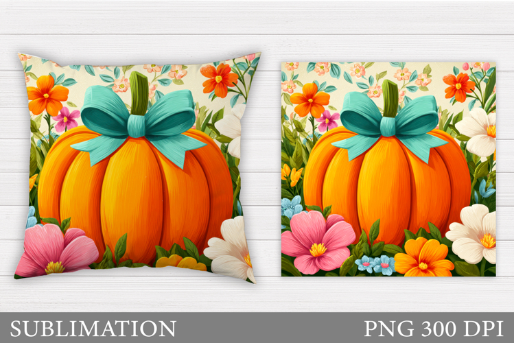 Pumpkin Pillow Design. Pumpkin Sublimation