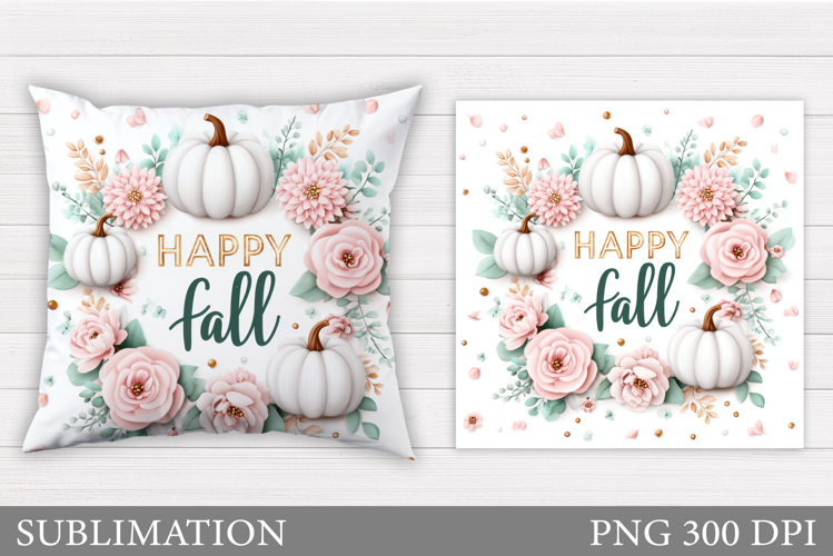 Fall Pumpkin Pillow Design. Fall Sublimation