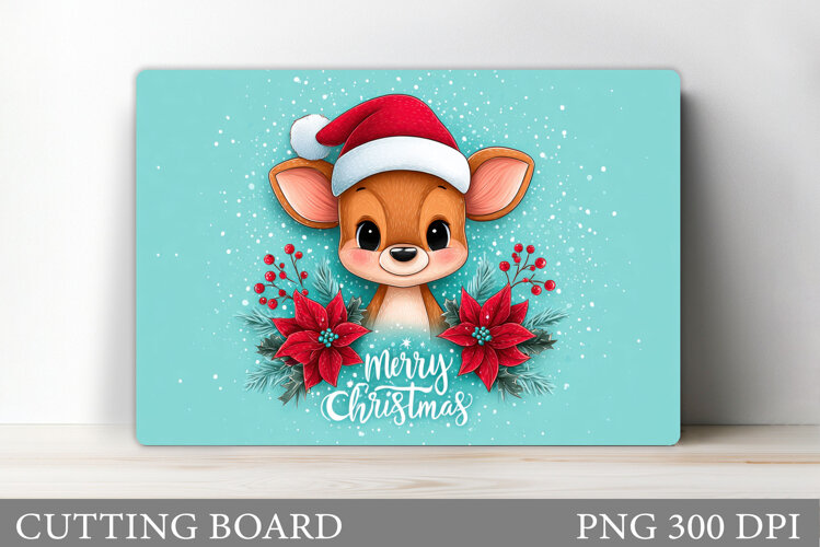 Christmas Deer Cutting Board. Christmas Cutting Board Design example image 1