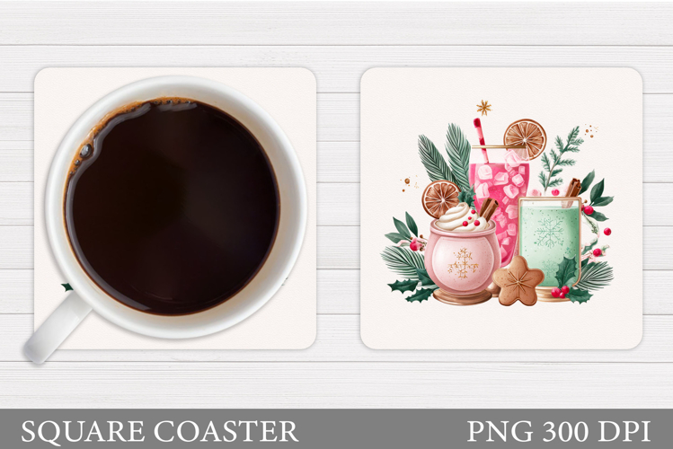 Christmas Drink Coaster. Christmas Coaster Sublimation