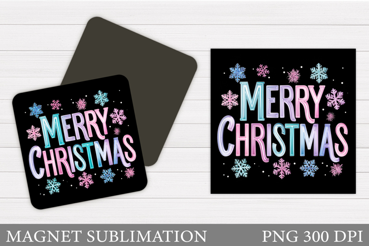 Christmas Magnet Design. Winter Magnet Sublimation