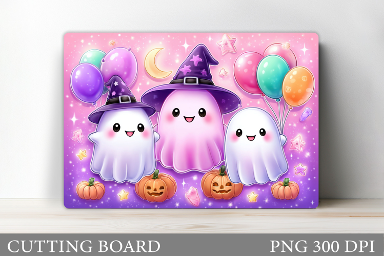 Ghost Cutting Board Sublimation. Halloween Cutting Board
