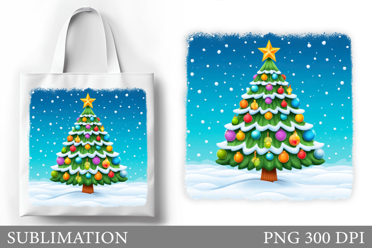 Christmas Tree Tote Bag. Christmas Tote Bag Design