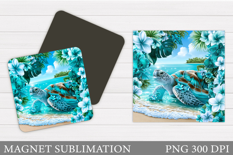 Turtle Magnet Design. Sea Turtle Magnet Sublimation