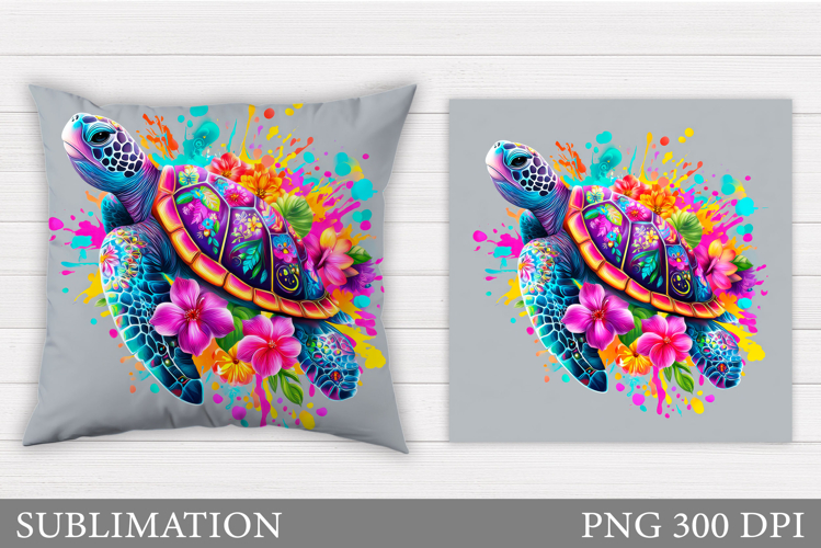 Sea Turtle Pillow Design. Sea Turtle Sublimation