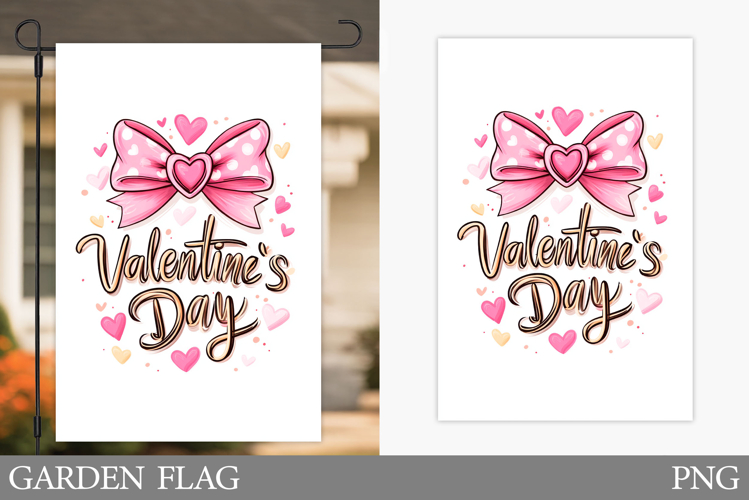 Valentine Garden Flag Design. Valentines Heart Garden Flag