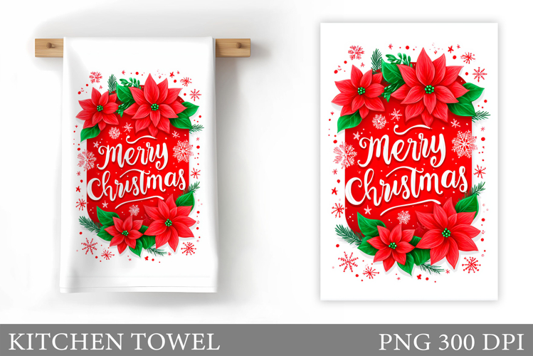 Merry Christmas Kitchen Towel. Christmas Kitchen Towel