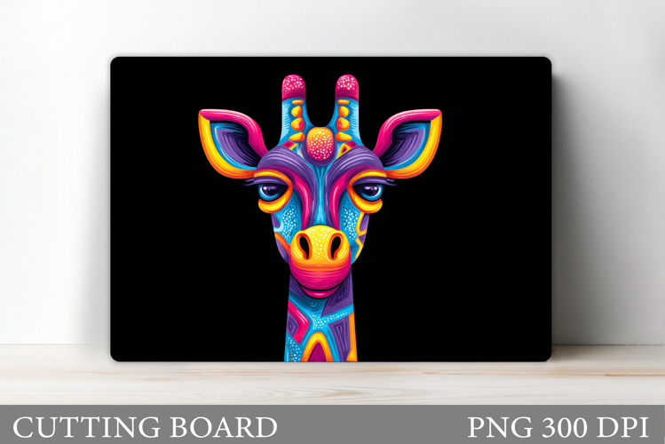 Giraffe Cutting Board Design. Cute Giraffe Sublimation