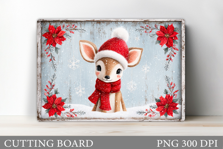 Christmas Deer Cutting Board. Christmas Cutting Board Design