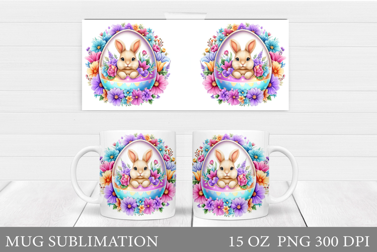 Easter Bunny Mug Design. Easter Mug Sublimation