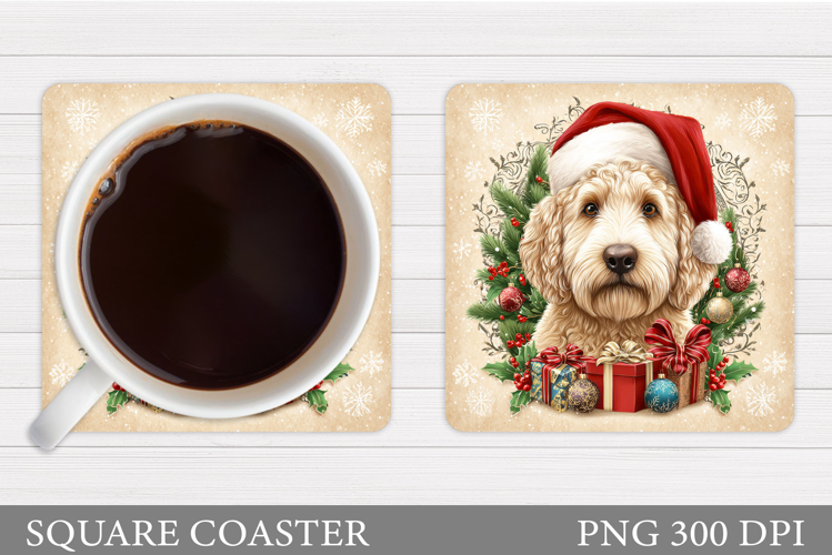 Christmas Dog Coaster. Christmas Coaster Sublimation