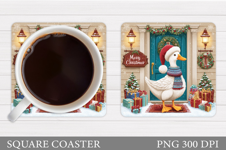 Christmas Goose Coaster. Christmas Coaster Sublimation