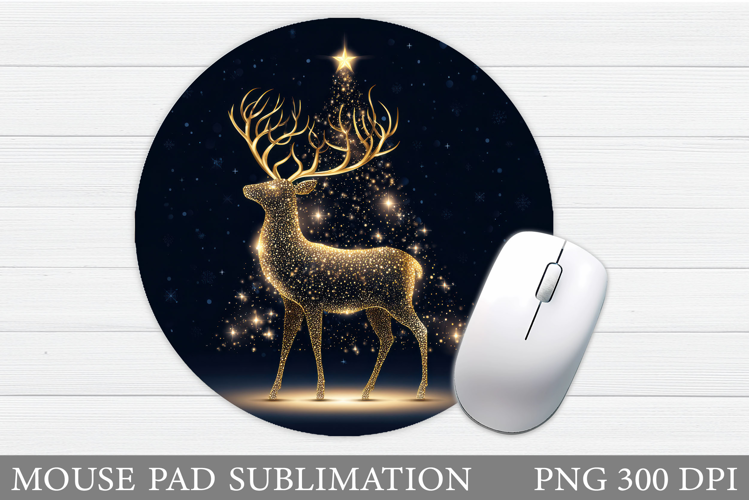 Reindeer Mouse Pad Sublimation. Christmas Mouse Pad Design