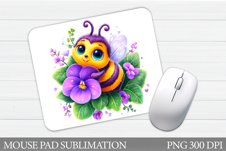 Cute Bee Mouse Pad Design. Cute Bee Sublimation