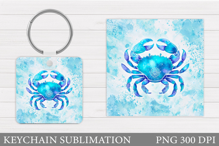 Crab Keychain Design. Crab Sublimation