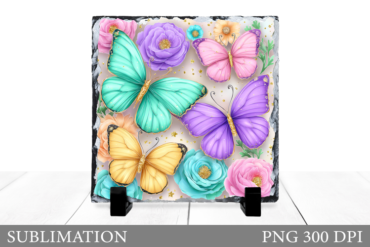 Butterflies Sublimation. Butterflies Slate Design