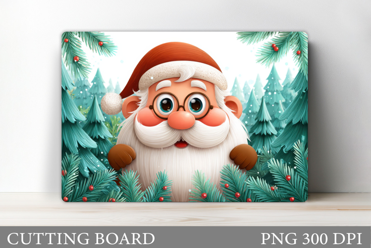 Santa Claus Cutting Board. Christmas Cutting Board