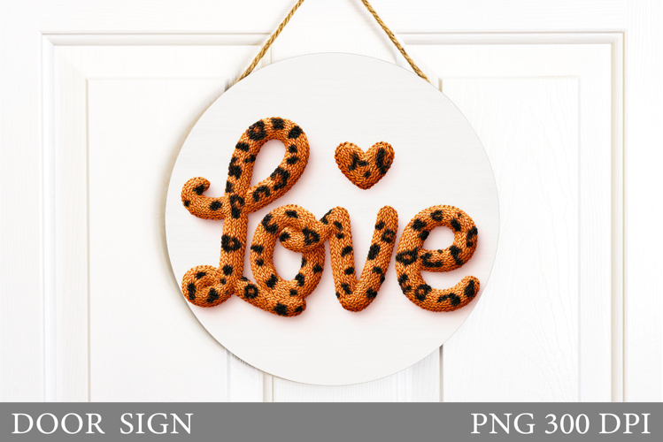 Valentines Door Sign Sublimation. Love Door Sign Design