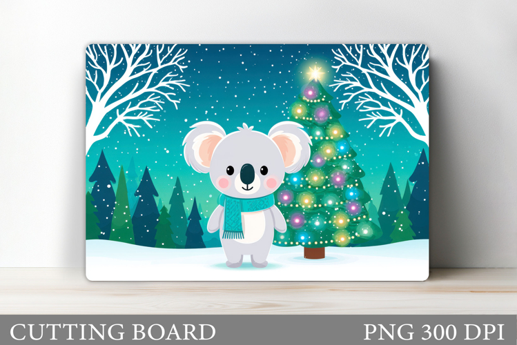 Christmas Koala Cutting Board. Christmas Cutting Board