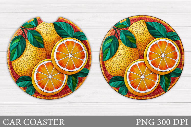 Lemons Car Coaster Design. Lemons Sublimation