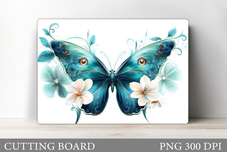Butterfly Cutting Board. Flower Cutting Board Sublimation example image 1