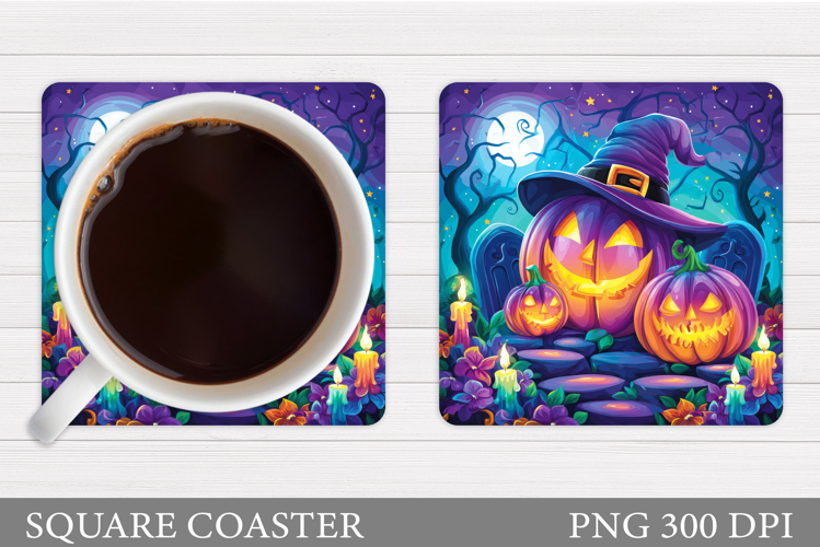 Halloween Pumpkin Coaster. Halloween Coaster Design
