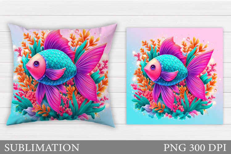 Fish Pillow Sublimation. Fish Sublimation